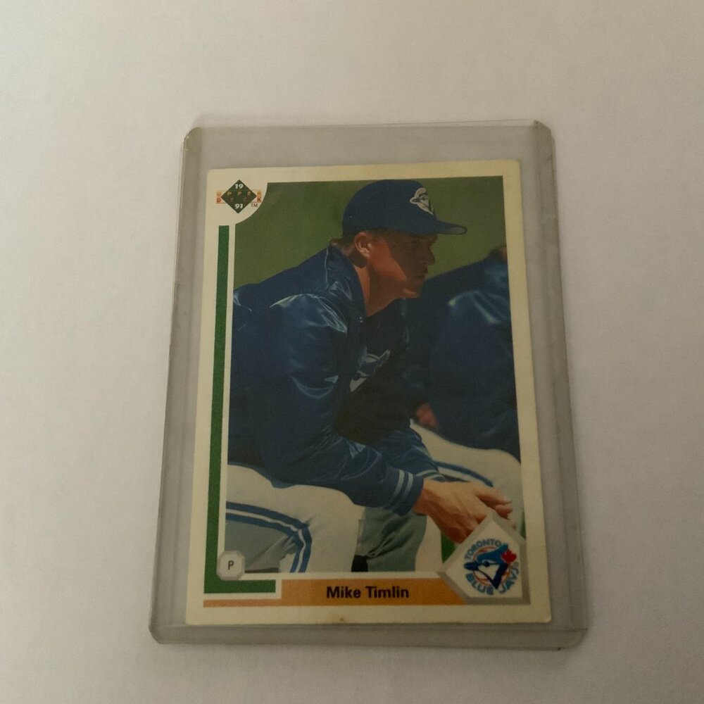 MIKE TIMLIN - TORONTO BLUE JAYS PITCHER - UPPER DECK BASEBALL CARD #785 1991